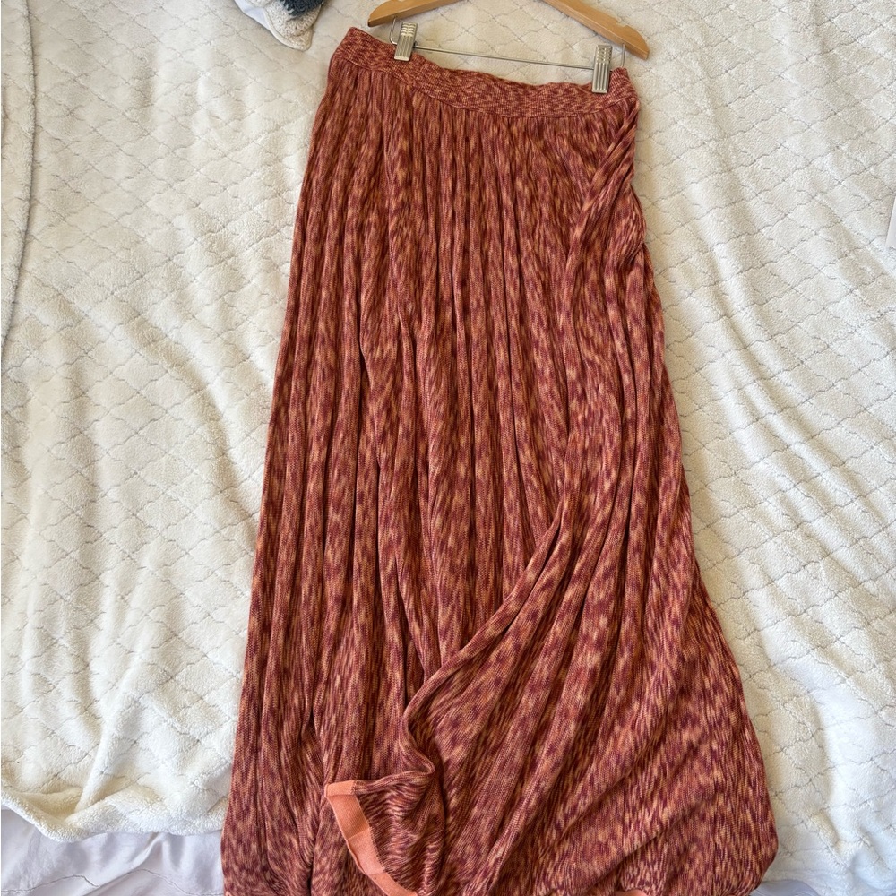 Elegant Rust Maxi Skirt